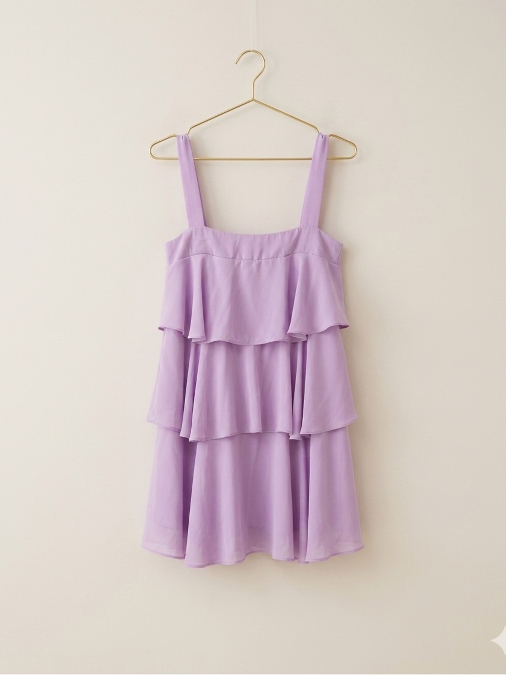 Pink Lily Lavender Layered Mini Dress